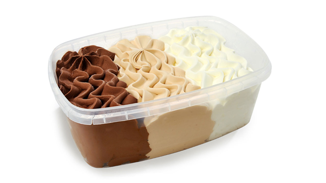 frutta e gelati gelato in vaschetta